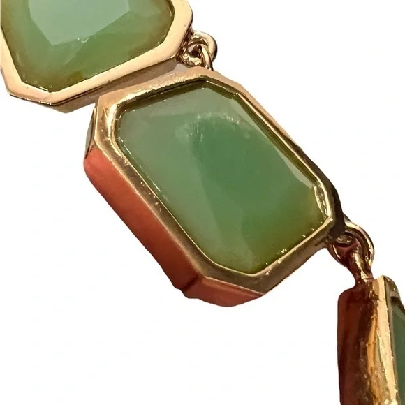 Kate Spade Frame of Mind Necklace Graduated Emerald Green 22-26” Long Party EUC - Picture 9 of 15